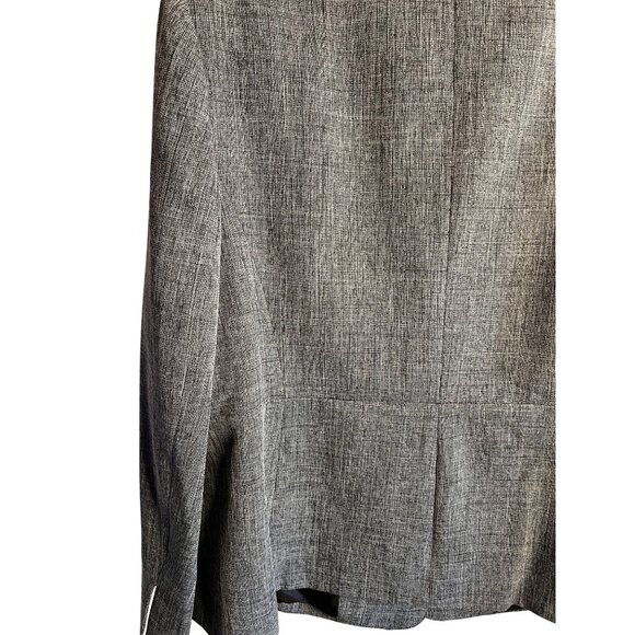 Jones studio separate gray 18 W blazer long sleeve 1 button pocket collar - Picture 7 of 13